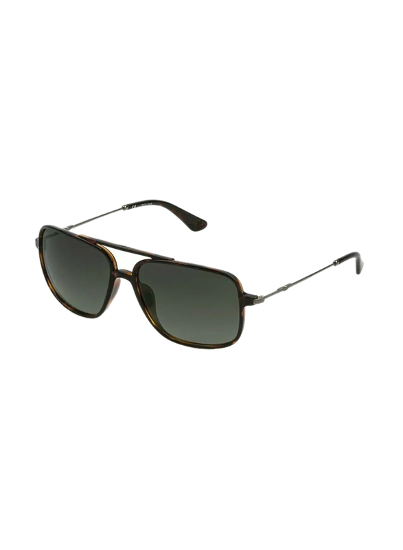 

Police Origins Lite 11 Full-Rim Square Glossy Dark Havana Sunglasses for Men, Smoke Gradient Lens, SPLD40 978P, 59/15/140