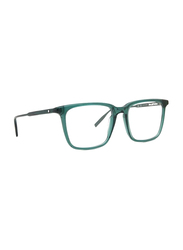 Mont Blanc Full-Rim Square Green Eyewear Frames For Men, Mirrored Clear Lens, MB0011O 007