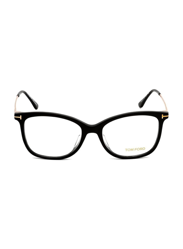 Tom ford Full-Rim Square Black Eyeglass Frames for Women, Transparent Lens, FT5510-F 001, 54/17/140