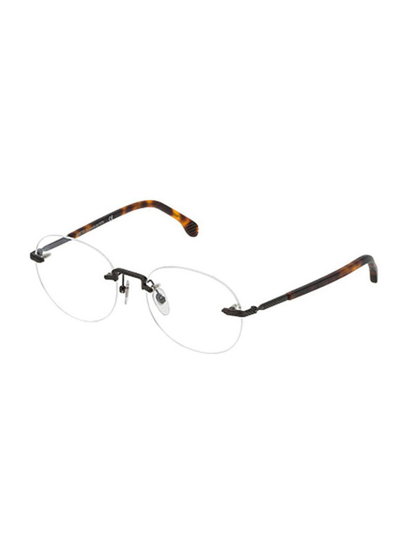 Lozza Rimless Round Black Eyeglass Frame Unisex, Clear Lens, VL2288 0568, 54/18/140