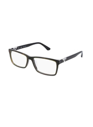 Police Full-Rim Rectangular Black Eyeglass Frames Unisex, Transparent Lens, VPLA42 550U81