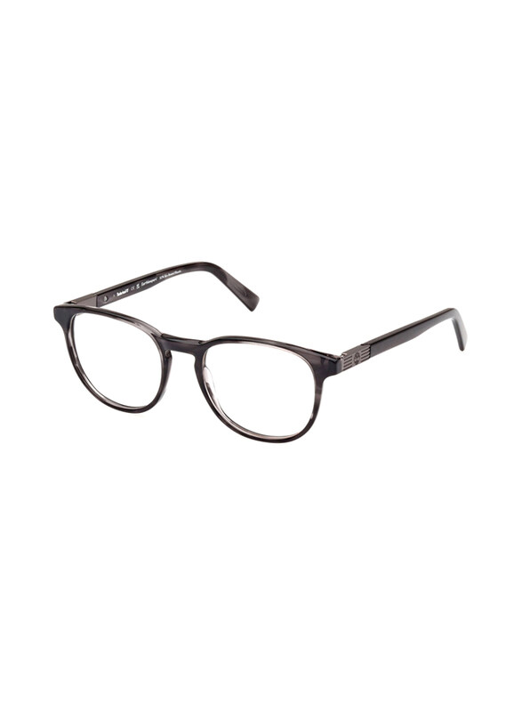 Timberland Full-Rim Round Rectangle Light Brown Tortoise Frames for Men, TB1789H 053, 53/17/145