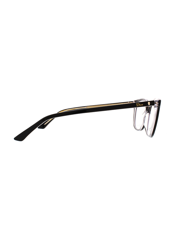 Dior Montaigne 18 Full-Rim Square Black Eyeglass Frame for Women, 52/19/145