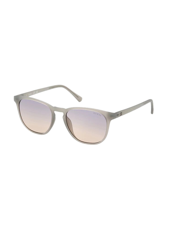 Guess Polarized Full-Rim Oval Transparent Grey Sunglasses For Women, Light Grey Gradient Lens, GU00061 20B, 53/19/145