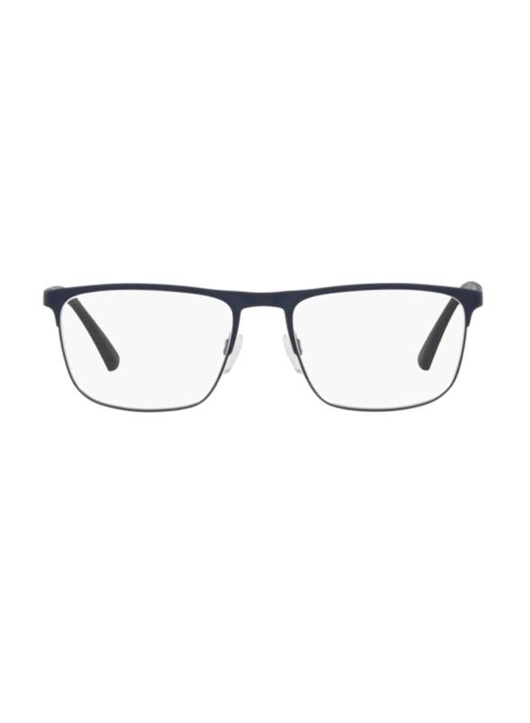 Emporio Armani Full-Rim Rectangle Rubber Blue Frame for Men, EA1079 3092, 55/18/140