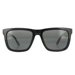 Lacoste Full-Rim Square Black Sunglasses for Men, Grey Lens, L750S (001), 54/19/140
