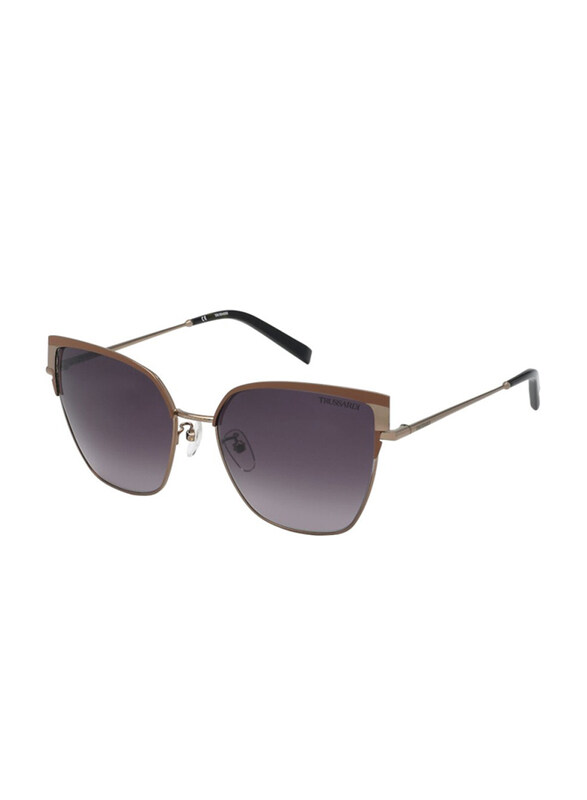 

Trussardi Full-Rim Cat Eye Brown Sunglasses for Women, Brown Lens, STR532 570SCG