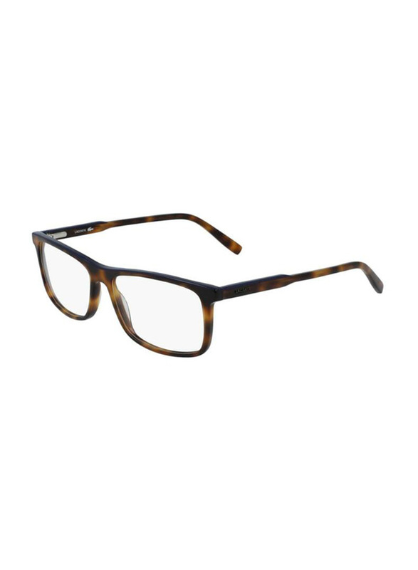 Lacoste Full Rim Rectangular Dark Brown Eyeglass Frame for Men, L2860 214 5515, 55/15/145