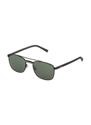 Sting Full-Rim Pilot Black Sunglasses Unisex, Green Lens, SST230 0305, 53/19/140