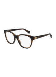 Gucci Full-Rim Cat Eye Havana Eyeglasses for Women, Clear Lens, GG0923O 002 51, 51/17/140