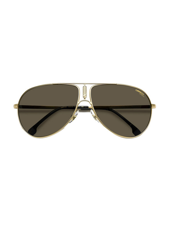 Carrera Full-Rim Pilot Matte Gold Sunglasses Unisex, Brown Lens, GIPSY65 AOZ6470, 64/11/135