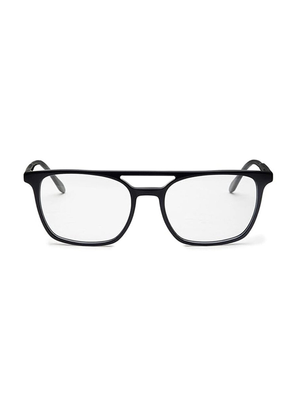 Mont Blanc Full-Rim Square Black Eyewear Frames For Men, Mirrored Clear Lens, MB0198O 001