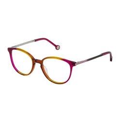 Carolina Herrera Full-Rim Square Red Eyeglass Frames for Women, Clear Lens, VHE759 0N81, 50/18/135