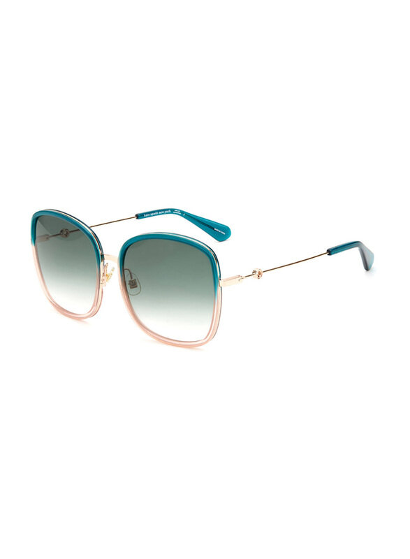 

Kate Spade Full-Rim Square Teal Sunglasses for Women, Green Lens, PAOLA/G/S 0ZI9 9K, 59/18/140