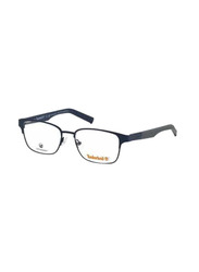 Timberland Full-Rim Square Black Eyeglass Frames for Men, Transparent Lens, TB1665 091, 55/17/145