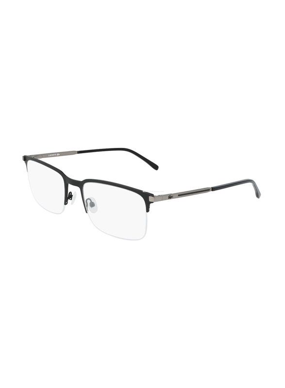 Lacoste Half-Rim Rectangular Multicolour Sunglasses for Men, Transparent Lens, L2268 001, 57/21/145