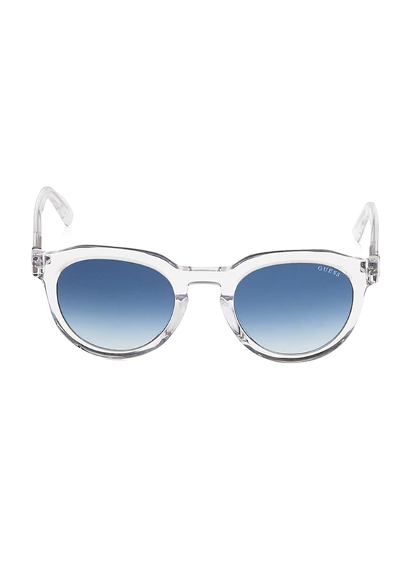 Guess Full-Rim Pilot Crystal Sunglasses for Men, Gradient Blue Lens, GU00064 26W