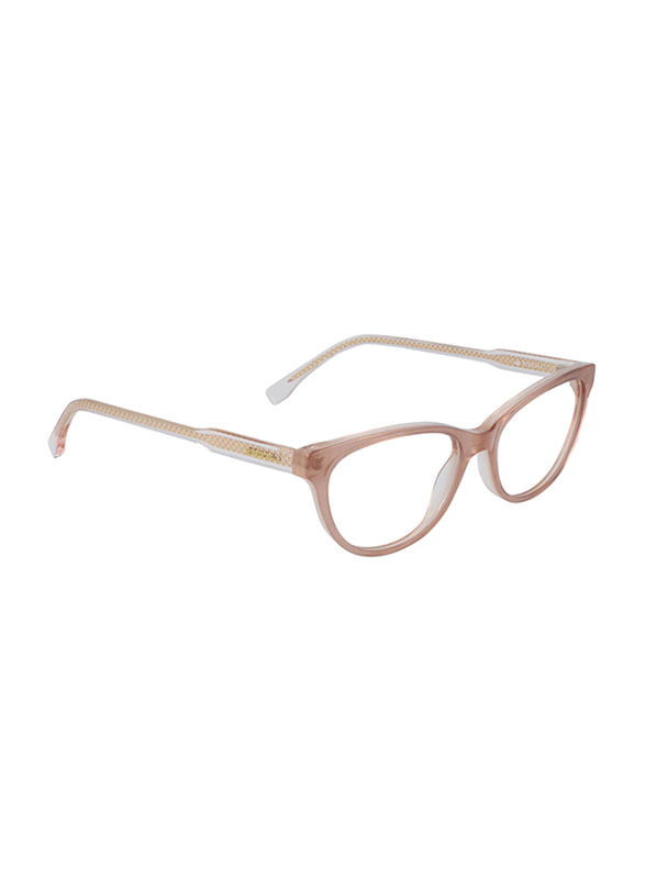 Lacoste Full-Rim Cat Eye Opaline Rose Sunglasses for Women, Transparent Lens, L2850 662, 53/16/149