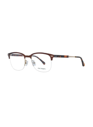 Zac Posen Half-Rim Round Brown Eyewear for Men, Transparent Lens, ZHUG BR, 50/20/140