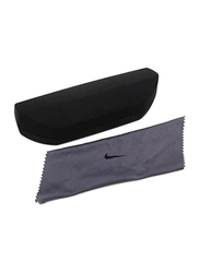 Nike Full-Rim Rectangular Satin Brown Eyewear Frames Unisex, Mirrored Clear Lens, NIKE8130 210, 56/16/140