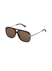 Sting Full-Rim Rectangular Brown Sunglasses Unisex, Brown Lens, SST308 5701AY