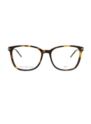 Tommy Hilfiger Full-Rim Square Havana Eyewear Frames For Women, Mirrored Clear Lens, TH1708 SX7, 53/17/140
