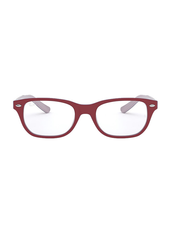 Ray-Ban Full-Rim Square Polished Red On Grey Frame Unisex, 0RY1555 3821, 48/16/130