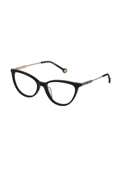 Carolina Herrera Full-Rim Round Black Reading Glasses for Women, Transparent Lens, VHE817 530700