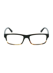 Lacoste Full-Rim Rectangle Black Havana Sunglasses for Men, Transparent Lens, L2705 006, 53/17/140