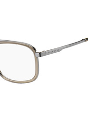 Hugo Boss Full-Rim Square Ruthenium Frame for Men, BO1255 0WIJ, 54/19/145