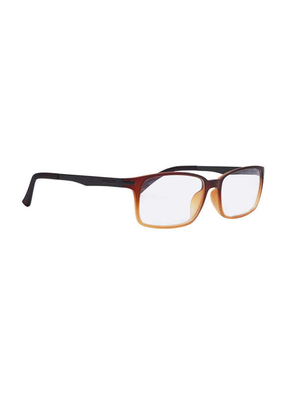 Police Full Rim Rectangular Brown Frames Unisex, V1975 54N66M