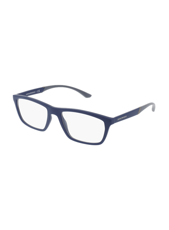 Emporio Armani Full-Rim Rectangle Blue Frame for Men, EA3187 5088, 56/18/145