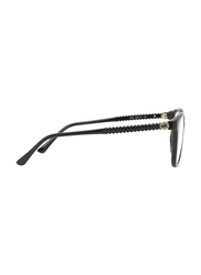 Michael Kors Full-Rim Square Black Eyewear Frames For Women, Mirrored Clear Lens, 0MK4103U, 53/16/140