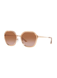 Michael Kors Polarized Full-Rim Hexagonal Gold Sunglasses For Women, Brown Lens, 0MK1114 101413