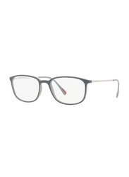 Prada Full-Rim Oval Grey Eyewear Frame for Men, PS 03HV VIM1O1, 53/18/135