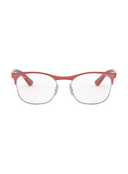 Ray-Ban Full-Rim Square Matte Silver On Red Frame for Kids Unisex, 0RY1054 4072, 49/16/130