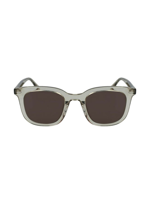 Calvin Klein Full-Rim Wayfarer Crystal Beige Sunglasses for Women, Brown Lens, CK20538S 270, 49/22/145