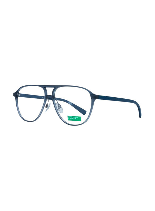 

Benetton Full-Rim Pilot Frosted Dark Grey Eyewear Frames For Men, Mirrored Clear Lens, BEO1008 921