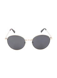 Kenneth Cole Full-Rim Round Gold Sunglasses Unisex, Smoke Lens, KC2839 32A, 52/18/140