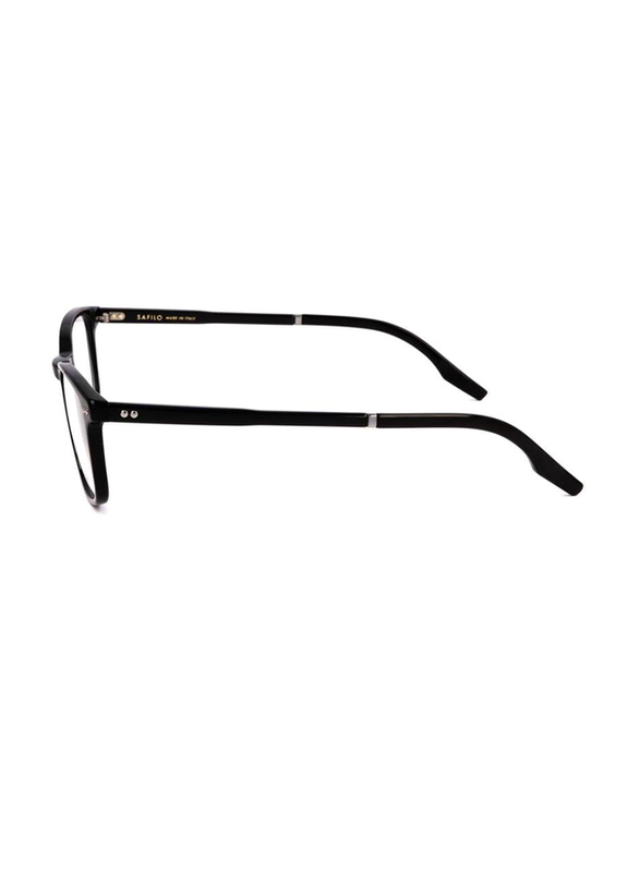 Safilo Full-Rim Square Black Frames for Men, 02 8075118, 51/18/145