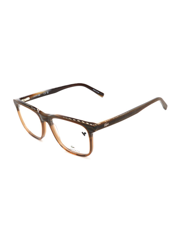 

Lacoste Full-Rim Rectangular Brown Sunglasses for Men, Transparent Lens, L2849 210, 54/17/145