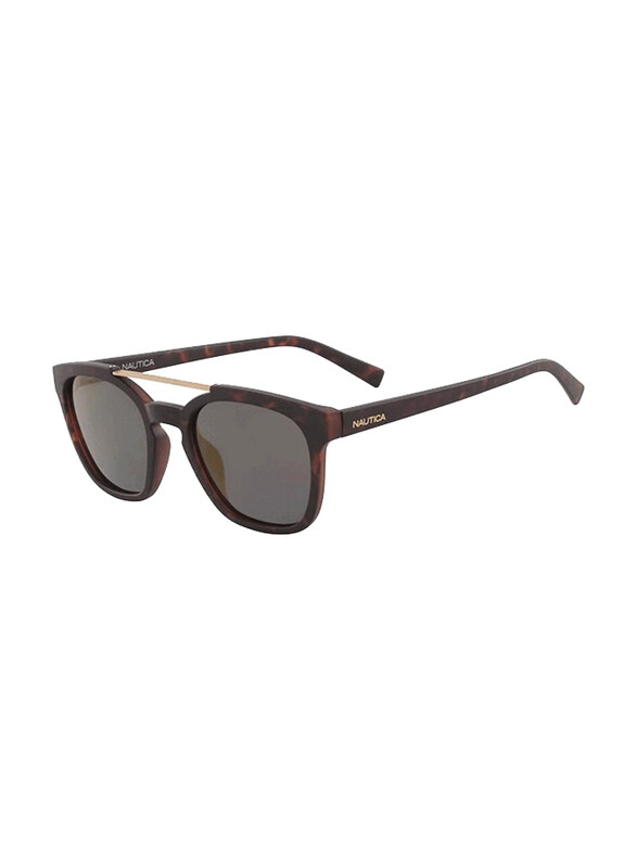 

Nautica Full-Rim Cat Eye Matte Dark Tortoise Sunglasses for Men, Brown Lens, N3638SP 237