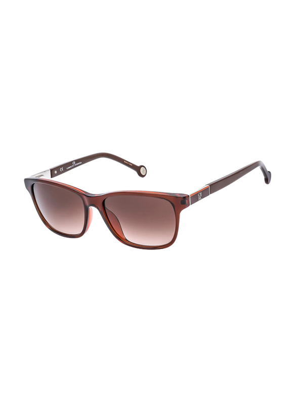Carolina Herrera Full-Rim Square Brown Sunglasses for Women, Brown Lens, SHE643 5406M, 54/16/140