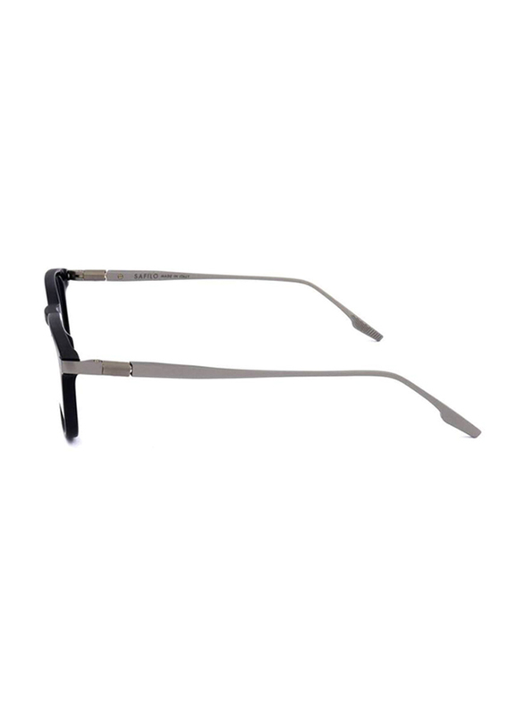 Safilo Full-Rim Square Matte Black Frames for Men, 01 003, 50/20/145