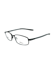 Nike Full-Rim Rectangular Dark Grey Eyeglass Frames Unisex, Transparent Lens, NIKE6074 4