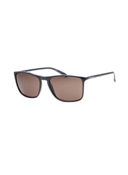 Calvin Klein Full-Rim Rectangle Navy Blue Sunglasses for Men, Brown Lens, CK20524S 410, 57/17/145