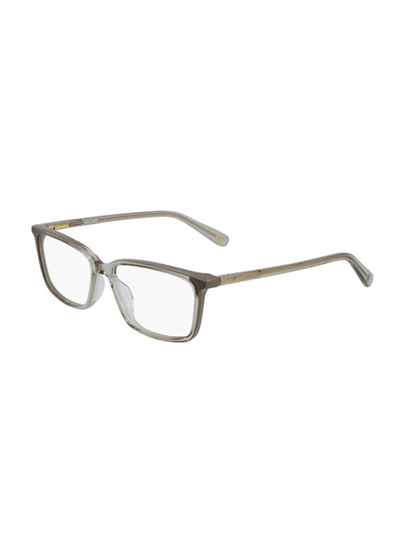 Nine West Full-Rim Square Beige Eyeglass Frames for Women, Transparent Lens, NW5160 205, 52/15/135