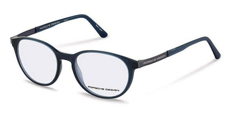Porsche Design Full-Rim Round Blue Eyeglass Frames for Unisex, Clear Lens, P8261 F 5218, 52/18/140