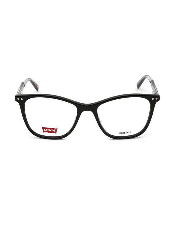 Levi'S Full-Rim Square Black Frame for Women, LV5018 0807 00, 52/17/140