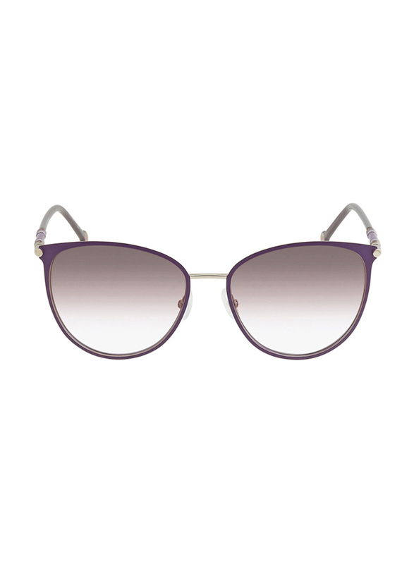 Carolina Herrera Full-Rim Butterfly Gold Violet Sunglasses for Women, Violet Lens, CH0029/S 0S9E QR, 60/18/150